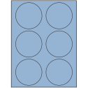 3.33" Pastel Blue Circular Sheet Labels