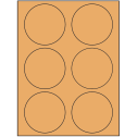 3.33" Pastel Orange Circular Sheet Labels