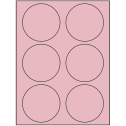 3.33" Pastel Pink Circular Sheet Labels