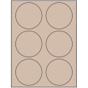 3.33" Pastel Tan Circular Sheet Labels