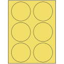 3.33" Pastel Yellow Circular Sheet Labels