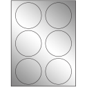 3.33" Silver Foil Circular Sheet Labels