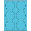 3.33" Turquoise Circular Sheet Labels