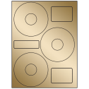 4.52" x 4.52" Gold Foil Sheet Labels