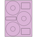 4.52" x 4.52" Pastel Purple Sheet Labels