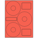 4.52" x 4.52" Red Sheet Labels