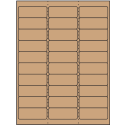 2.625" x 1" Brown Kraft Rectangular Sheet Labels