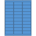 2.625" x 1" Fluorescent Blue Rectangular Sheet Labels