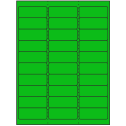 2.625" x 1" Fluorescent Green Rectangular Sheet Labels