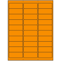 2.625" x 1" Fluorescent Orange Rectangular Sheet Labels