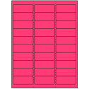 2.625" x 1" Fluorescent Pink Rectangular Sheet Labels
