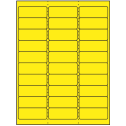 2.625" x 1" Fluorescent Yellow Rectangular Sheet Labels