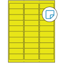 2.625" x 1" Fluorescent Yellow Rectangular Sheet Labels - Removable Adhesive