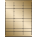 2.625" x 1" Gold Foil Rectangular Sheet Labels