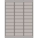 2.625" x 1" Gray Rectangular Sheet Labels
