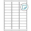 2.625" x 1" White Rectangular Sheet Labels - Removable Adhesive