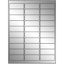 2.625" x 1" Silver Foil Rectangular Sheet Labels