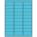2.625" x 1" Turquoise Rectangular Sheet Labels