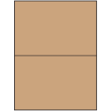 8.5" x 5.5" Brown Kraft Rectangular Sheet Labels (2-UP)