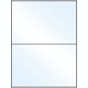 8.5" x 5.5" Crystal Clear Rectangular Sheet Labels (2-UP)