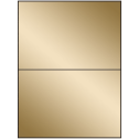8.5" x 5.5" Gold Foil Rectangular Sheet Labels (2-UP)