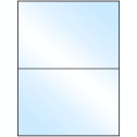8.5" x 5.5" White Premium High Gloss Rectangular Sheet Labels (2-UP)