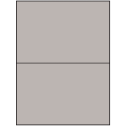 8.5" x 5.5" Gray Rectangular Sheet Labels (2-UP)