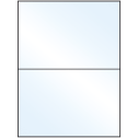 8.5" x 5.5" White Mid Gloss Rectangular Sheet Labels (2-UP)