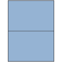 8.5" x 5.5" Pastel Blue Rectangular Sheet Labels (2-UP)