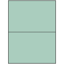 8.5" x 5.5" Pastel Green Rectangular Sheet Labels (2-UP)