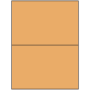 8.5" x 5.5" Pastel Orange Rectangular Sheet Labels (2-UP)