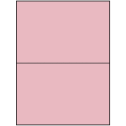 8.5" x 5.5" Pastel Pink Rectangular Sheet Labels (2-UP)