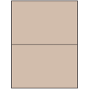 8.5" x 5.5" Pastel Tan Rectangular Sheet Labels (2-UP)