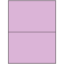 8.5" x 5.5" Pastel Purple Rectangular Sheet Labels (2-UP)