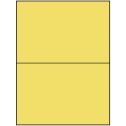 8.5" x 5.5" Pastel Yellow Rectangular Sheet Labels (2-UP)