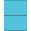 8.5" x 5.5" Turquoise Rectangular Sheet Labels (2-UP)