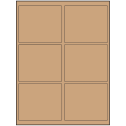 4" x 3.25" Brown Kraft Rectangular Sheet Labels