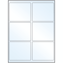 4" x 3.25" Crystal Clear Rectangular Sheet Labels