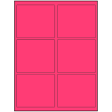 4" x 3.25" Fluorescent Pink Rectangular Sheet Labels