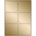 4" x 3.25" Gold Foil Rectangular Sheet Labels