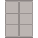 4" x 3.25" Gray Rectangular Sheet Labels