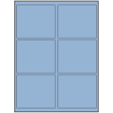 4" x 3.25" Pastel Blue Rectangular Sheet Labels
