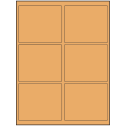 4" x 3.25" Pastel Orange Rectangular Sheet Labels