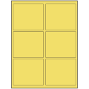 4" x 3.25" Pastel Yellow Rectangular Sheet Labels