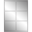 4" x 3.25" Silver Foil Rectangular Sheet Labels