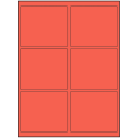 4" x 3.25" Red Rectangular Sheet Labels