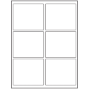 4" x 3.25" White Vinyl Drum Rectangular Sheet Labels