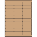 2.625" x 1" Brown Kraft Rectangular Sheet Labels (30-UP)