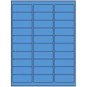 2.625" x 1" Fluorescent Blue Rectangular Sheet Labels (30-UP)