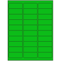 2.625" x 1" Fluorescent Green Rectangular Sheet Labels (30-UP)